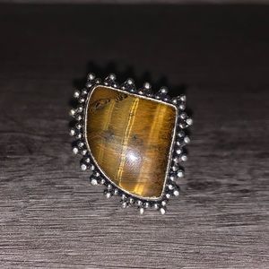 Tiger’s Eye Adjustable Ring